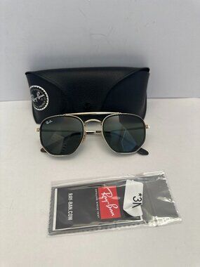 Ray-Ban Marshal II Aviator Gold Metal Frame/Green Lens Sunglasses RB3648M